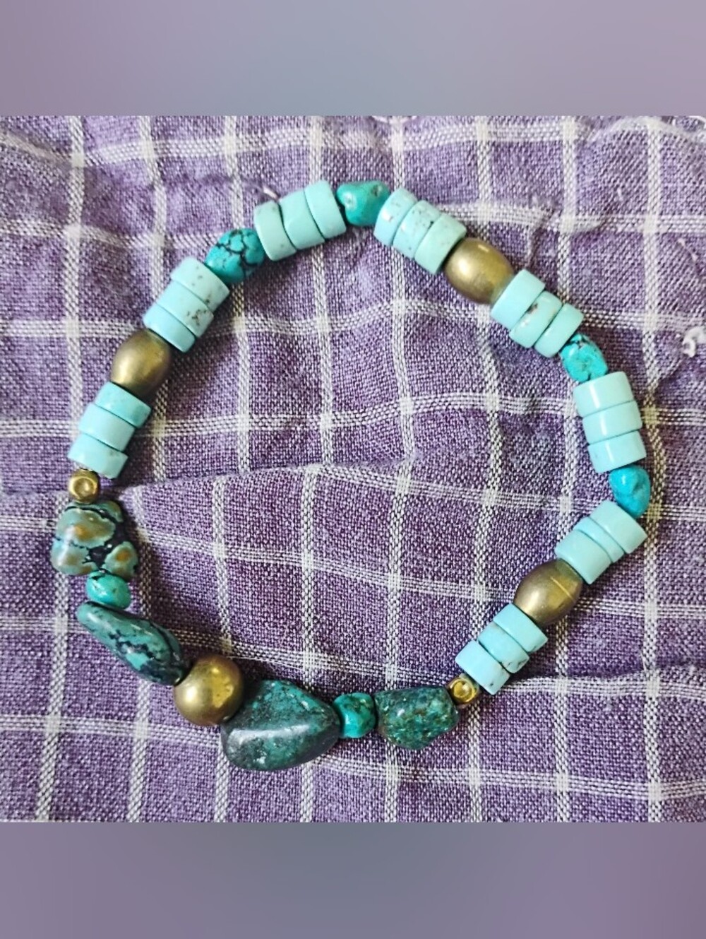 'Turquoise Party' Handmade Bracelet - Picture 2 of 6